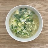 豆苗と卵のあっさりスープ